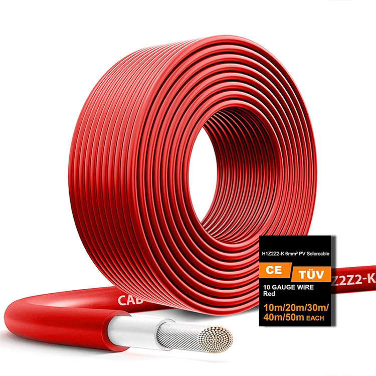 Kuikidwa Kwambiri Padziko Lapansi Kwavomerezedwa 6mm2 Red Solar Line